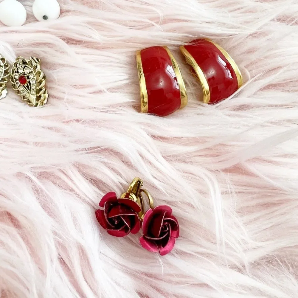 Vintage Clip on Earring set-7 pairs